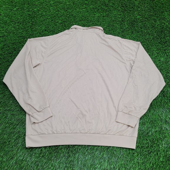 Vintage 90s Haband Textured Sweatshirt XL 24x26 Beige Blank Preppy - Picture 2 of 11